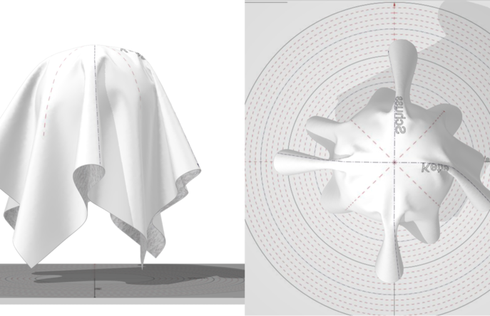 white drape image from side and above