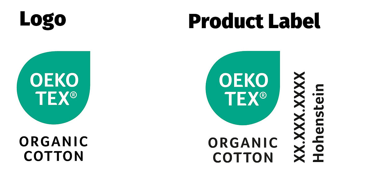 OEKO-TEX® ORGANIC COTTON logo and label
