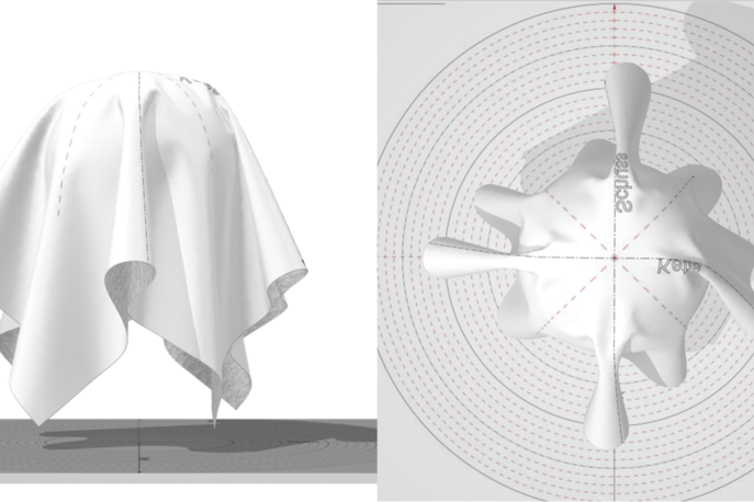 white drape image from side and above