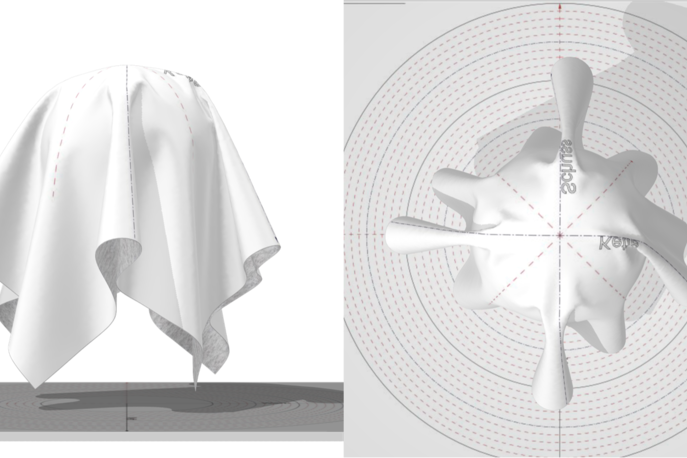 Hohenstein 3D Drape Images white drape image from side and above