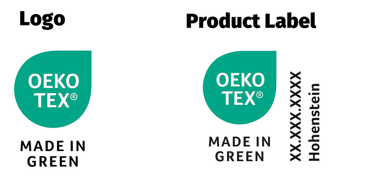 OEKO-TEX® MADE IN GREEN logo and label