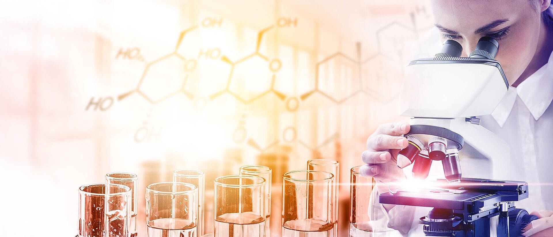 Cell culture samples in a testing lab