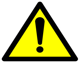 California Prop 65 Warning Symbol Yellow triangle with black outline and exclamation point